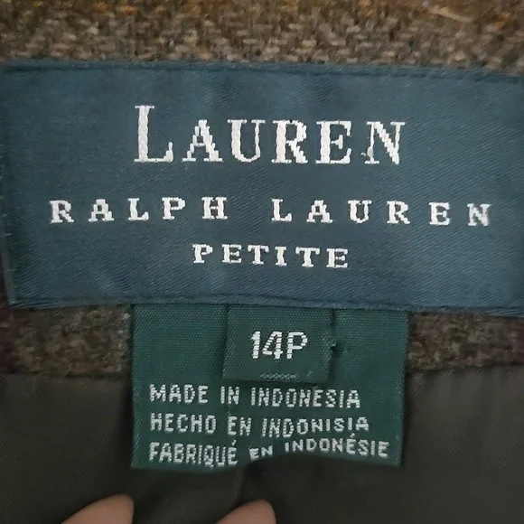 Ralph Lauren Tweed Blazer Elbow Patches Classic Heritage Preppy 14P - Picture 8 of 10